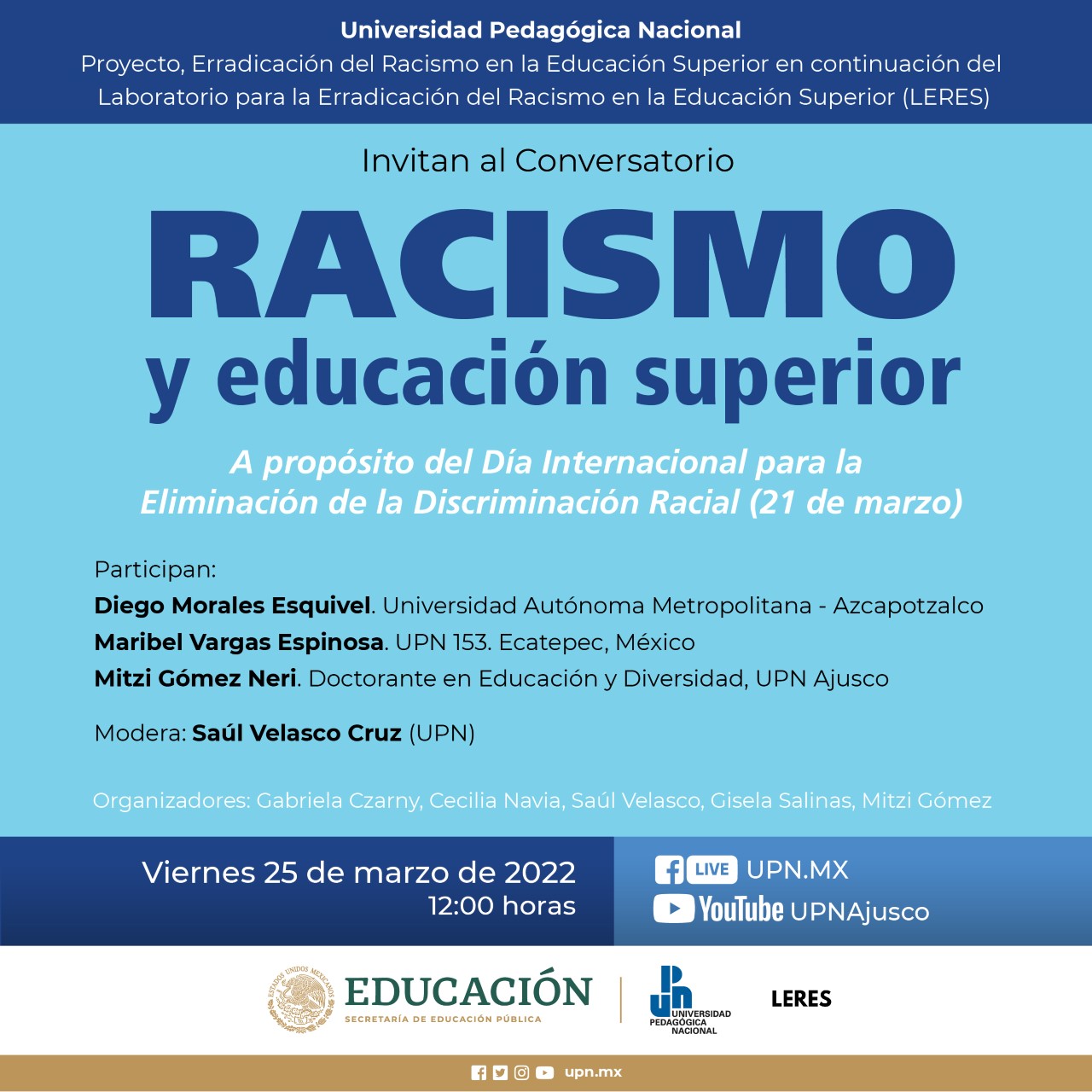 Conversatorio: Racismo y educación superior