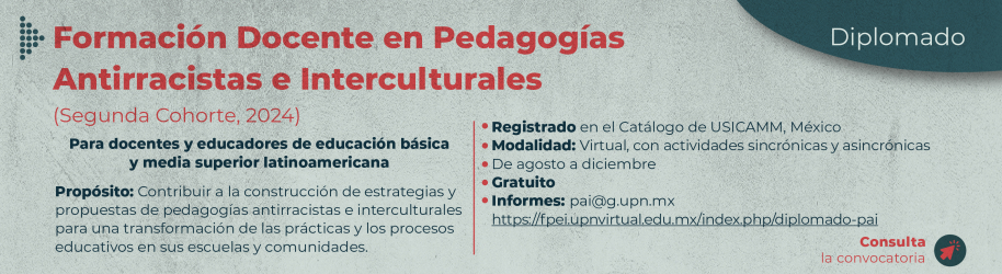 Diplomado Formación docencia en pedagogías antirracistas e interculturales